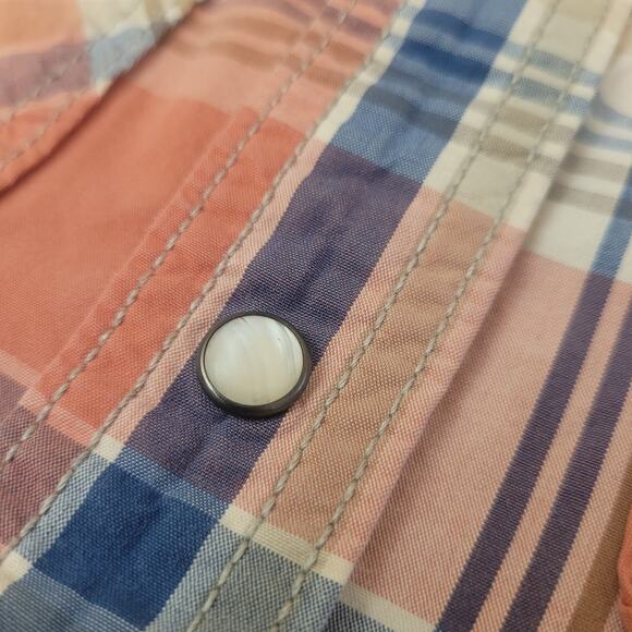 Hollister Men’s Medium Plaid Button Up Shirt Western Cowboy Y2K Casual Retro - Picture 6 of 12